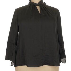 Vince Camuto Black Keyhole Blouse | Mock Neck | NWT